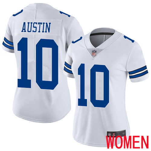 Women Dallas Cowboys Limited White Tavon Austin Road 10 Vapor Untouchable NFL Jersey